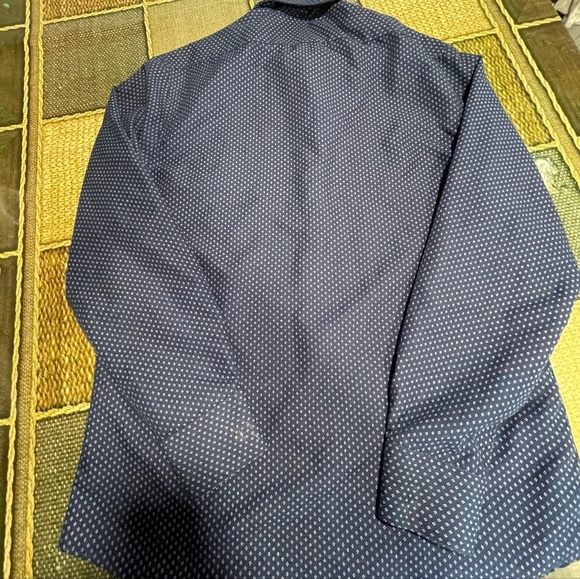 Dark Blue Patterned Dress Shirt - Picture 2 of 4